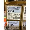 Image 2 : ALL NEW: 12 CASES (APPROX. 12 INSIDE) SIEMENS CIRCUIT BREAKER 15A