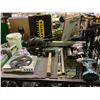 Image 3 : ASSORTED TOOLS INCLUDING: MAKITA CORDLESS DRILL (NO BATTERY), NAIL GUN, MALLET, & MORE