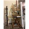 Image 1 : 2 ART EASELS, SIDE METAL BED FRAME, 2 CLOSET DOORS, & MORE