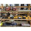 Image 1 : LARGE QUANTITY OF DEWALT ITEMS INCLUDING: 1 BATTERY, CORDLESS TOOLS (SAWZALL, DRILLS, LIGHT, 4