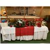 Image 1 : ROLLING TABLE WITH ASSORTED CHRISTMAS DECOR & LIGHTING