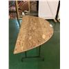 Image 3 : FOLDING D TABLE APPROX. 59 X 30"