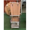 Image 2 : METAL ROLLING 3 TIER CART WITH 4 BEVERAGE DISPENSERS & PLASTIC DISPOSABLE CUPS