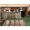 Image 2 : 4 TIER ROLLING METRO RACK WITH COMMERCIAL DISHWARE CONTENTS