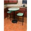 Image 1 : BAR TABLE WITH 2 CHAIRS APPROX. 30 X 42.5"