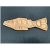 Image 1 : FIRST NATIONS HAND CARVED SALMON PLAQUE BY DOUGLAS BAKER SQUAMISH 1989 APPROX. 11.5 X 3.5"