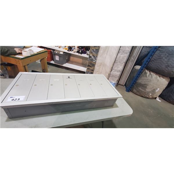 7 BAY ALUMINUM COMMERCIAL GRADE CMC RECESSED MAILBOXES WITH KEYS 7-bay-aluminum-commercial-grade-cmc-recessed-mailboxes-with-keys