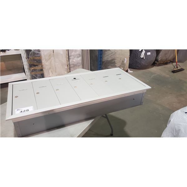 7 BAY ALUMINUM COMMERCIAL GRADE CMC RECESSED MAILBOXES WITH KEYS 7-bay-aluminum-commercial-grade-cmc-recessed-mailboxes-with-keys