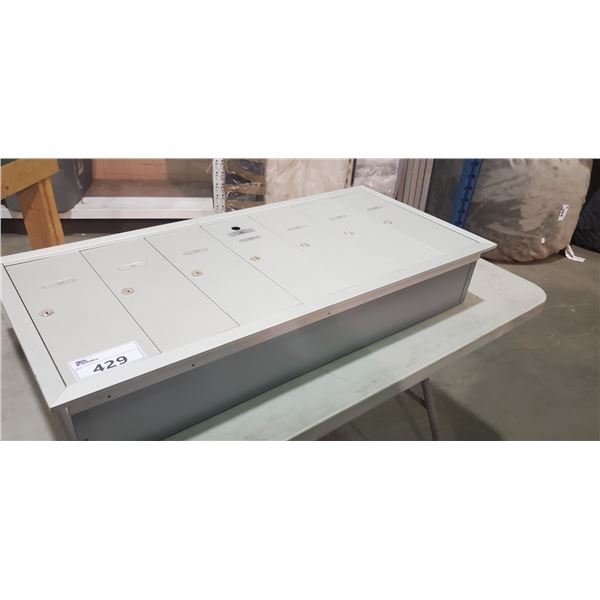 7 BAY ALUMINUM COMMERCIAL GRADE CMC RECESSED MAILBOXES WITH KEYS