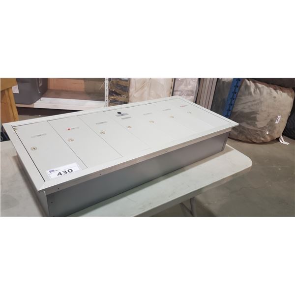 7 BAY ALUMINUM COMMERCIAL GRADE CMC RECESSED MAILBOXES WITH KEYS 7-bay-aluminum-commercial-grade-cmc-recessed-mailboxes-with-keys