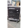 Image 1 : ROLLING ROAD CASE WITH PARASOUND T/DO-260 SONY HIGH PRE D/A SYSTEM AND MORE