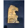 Image 2 : 2 HAND CARVED FIRST NATIONS ITEMS: PLAQUE AND LETTER OPENER