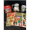Image 2 : 6 THEMED MUGS  + HOT SPOT WARMER & ASSORTED VINTAGE COMIC BOOKS