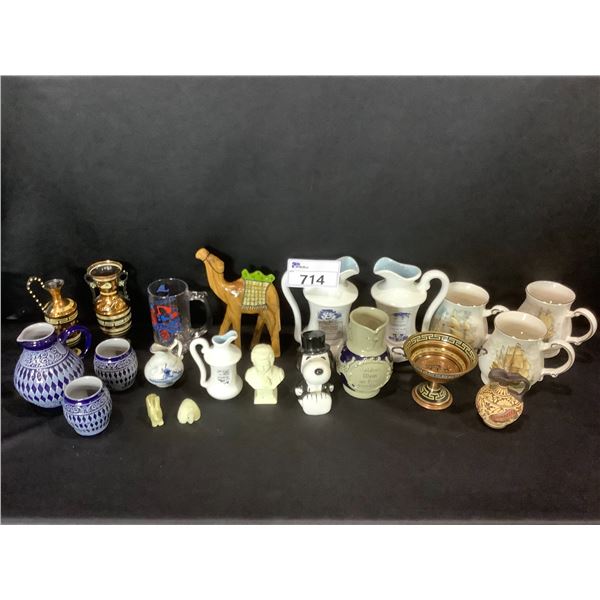 ASSORTED VASES, POURERS, AND HOME DECOR