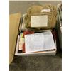 Image 3 : BOX OF MISC ITEMS INCLUDING: OXYGEN TANK GAUGE, ASSORTED MAPS, COLLECTIBLES, & MORE