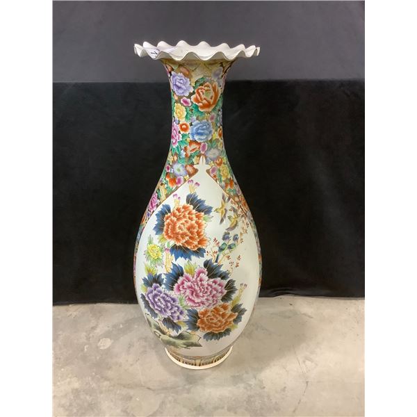 LARGE CHINESE DECORATED VASE APPROX. 43" TALL