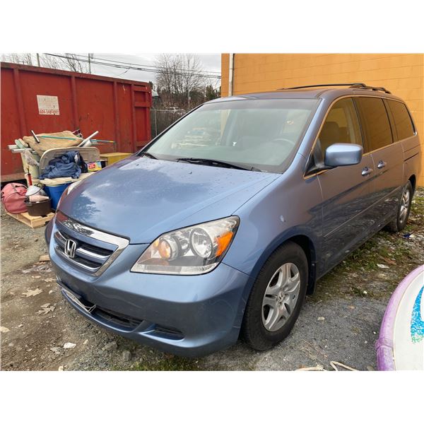 2006 HONDA ODYSSEY EXL, 4DRSW, BLUE, GAS, AUTOMATIC, V #5FNRL38626B514063, 107,805KMS,