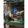 Image 2 : SHELF LOT INCLUDING AXE, BREAKER BAR, TOOL BAG AND MORE