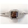 Image 1 : 14K DIAMOND (2.12CT) FANCY BROWN SQUARE CUT RING SIZE 6.75 W/ 38 SIDE DIAMONDS (0.4CT)