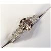 Image 2 : 14K DIAMOND (1CT) FANCY BROWN RING SIZE 6.5 W/10 SIDE DIAMONDS (0.4CT)