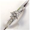 Image 3 : 14K DIAMOND (0.6CT) W/ 8 SIDE STONES (0.3CT) RING SIZE 6