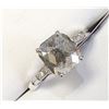 Image 2 : 10K  DIAMOND (1.68CT, FANCY GREY) W/ 6 SIDE DIAMONDS (0.12CT)  RING SIZE 5.75