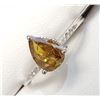 Image 2 : 14K  DIAMOND(1.05CT) FANCY DARK BROWNISH YELLOW RING W/ 6 SIDE DIAMONDS (0.06CT)  SIZE 6