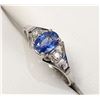 Image 2 : 10K  SAPPHIRE(0.55CT) DIAMOND (0.04CT) RING SIZE 6.75