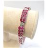 Image 1 : SILVER OVAL CUT RUBIES(13.4CT) BRACELET