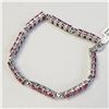 Image 2 : SILVER OVAL CUT RUBIES(13.4CT) BRACELET