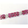 Image 3 : SILVER OVAL CUT RUBIES(13.4CT) BRACELET