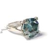 Image 2 : 10K  GREENISH BLUE MOISSANITE(9CT) DIAMOND(0.03CT) RING SIZE 6.25