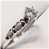 Image 2 : 10K WHITE GOLD DIAMOND (0.40CT) DIAMOND(0.08CT) RING