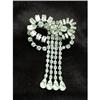 Image 1 : 40's DECO LARGE CLEAR RHINE STONE  BROOCH  #2127995