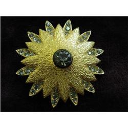LARGE CASTLECLIFF RHINE STONE  BROOCH  #2127996