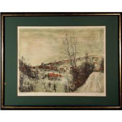 Bernard Gantner, Landscape, Lithograph #2128106