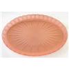 Image 1 : Pink Satin Depression Glass Vanity Tray #2128300