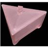 Image 1 : TRIANGLE Pink Depression Glass Powder Jar #2128305