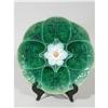 Image 1 : Majolica Pond Lily Plate, 19th c. #2128504