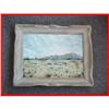 Image 1 : Vintage Signed Desert Landscape Oil Painting #2128608