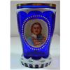 Image 1 : Biedermeier Painted Cobalt Blue Glass #2128757
