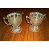 Image 1 : Beaded Iridescent Block Creamer & Sugar Bowl #2138502