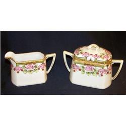 Nippon Creamer and Covered Sugar - Dainty Roses#2138521