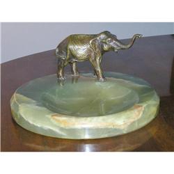 Bronze and Onyx Ashtray #2138811