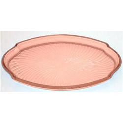 Tiffin MILADY Pink Satin Glass Vanity Tray #2139034