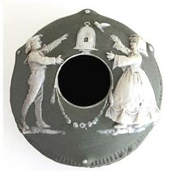 Jasperware Boy, Girl & Bird Hair Receiver #2139041