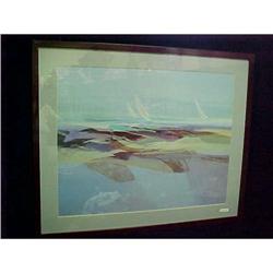 29x35 Sail Away Water Color Framed #2139245