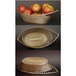 Woven Metal Fruit / Bread Basket  #2139444