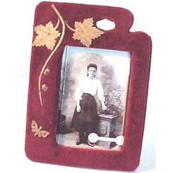 Victorian red velvet picture frame #2139521
