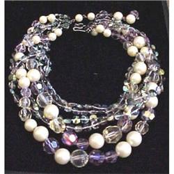 DeMario six strand crystal choker necklace #2139534